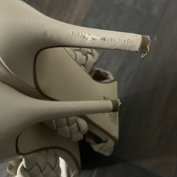 Missguided Cream Braided Summer Sandals with Square Toe Women’s Size 10 - Picture 2 of 5